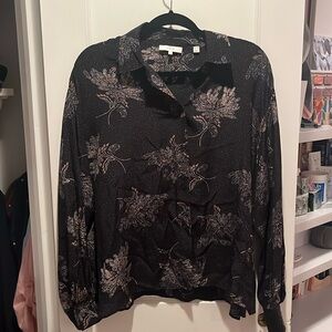 Vince. 100% silk button up blouse. Size large